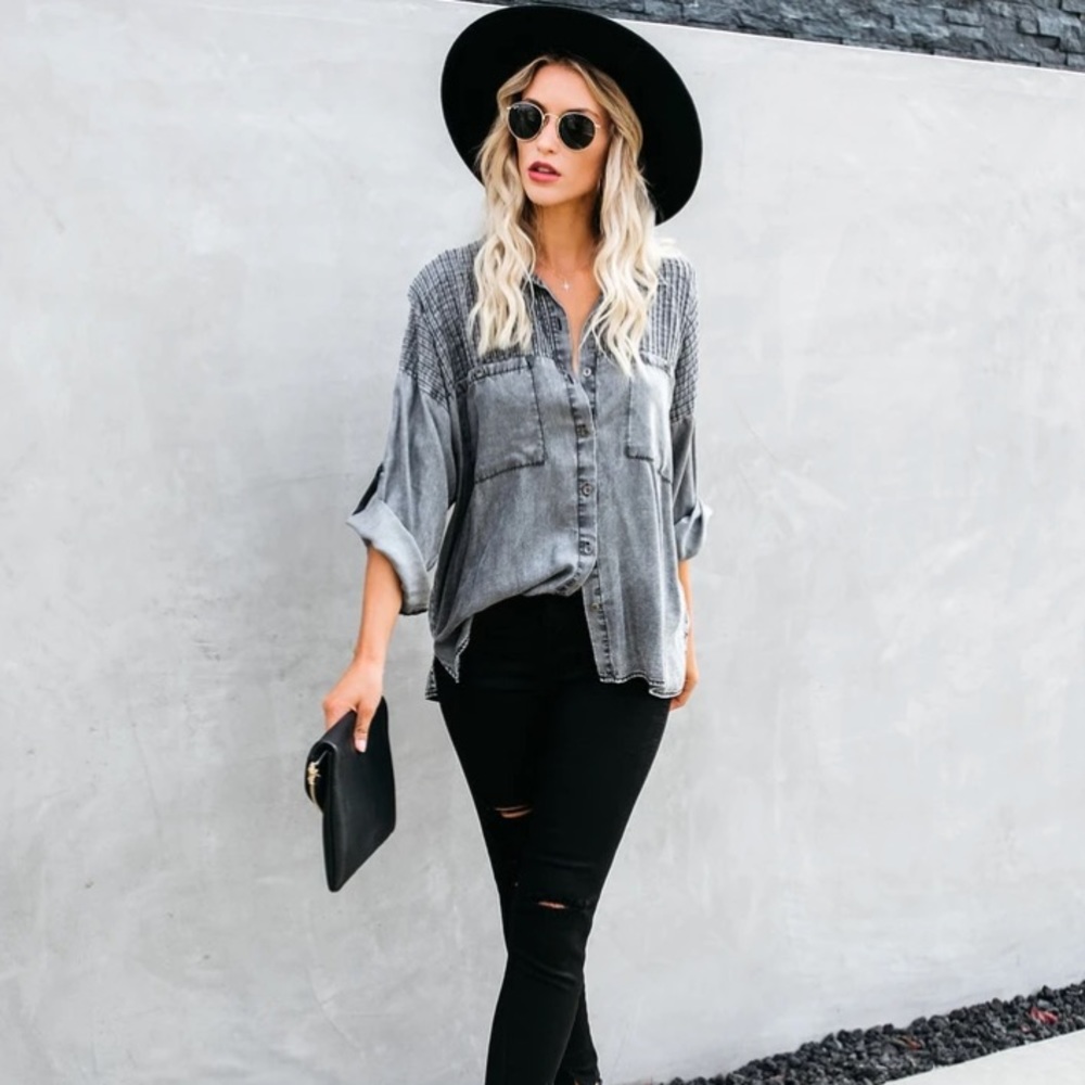 Tencel Button Down Top